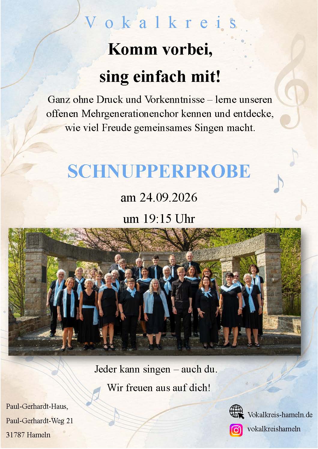 Schnupperprobe am 24.09.2026